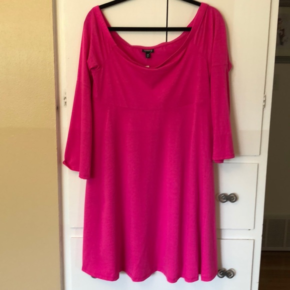 NWT BRIGHT PINK JERSEY SKATER MINI DRESS Sz 10/00 - Picture 6 of 9